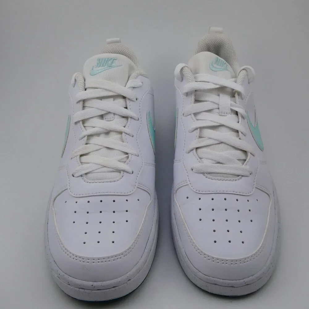 Nike Youth US 7 White Sneakers with Teal Accents Shoes DV5456-102 Excellent